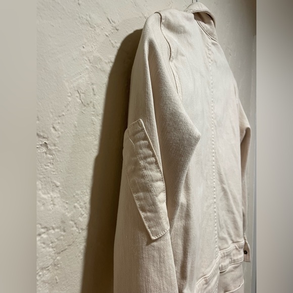 MOTHER Cream Denim Jumpsuit One Piece NWOT - Picture 3 of 12